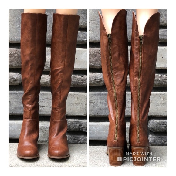 London Rag Shoes - OTK Brown Boots Faux Leather London Rag NEW sz 8.5